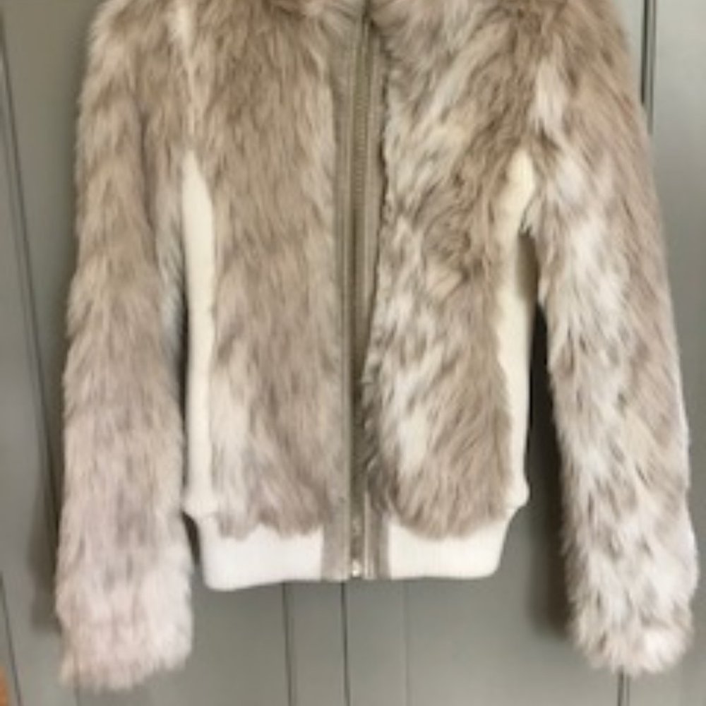 Guess Faux Fur High Pop CollarJacket - Picture 2 of 14
